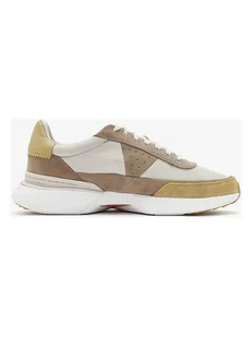 Clarks Skórzane sneakersy "Craft Pace" w kolorze beżowo-jasnobrązowym - Trampki męskie - miniaturka - grafika 1