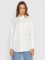 Koszule damskie - NA-KD Koszula Basic 1018-008584-0001-581 Biały Oversize - miniaturka - grafika 1