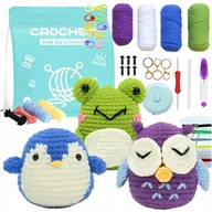 Pasmanteria - DUŻY ZESTAW DO SZYDEŁKOWANIA DIY ZWIERZĄTKA NAUKA ZABAWA DLA DZIECI SZABLON - miniaturka - grafika 1