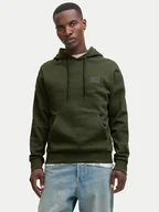Bluzy męskie - Jack&Jones Bluza Corp Logo 12152840 Zielony Regular Fit - miniaturka - grafika 1