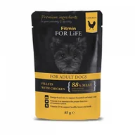 Mokra karma dla psów - Fitmin dog For Life adult chicken with ham in jelly 85g - miniaturka - grafika 1