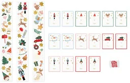 Naklejki świąteczne Merry Christmas - 52 szt. - Ozdoby bożonarodzeniowe - miniaturka - grafika 1