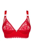 Biustonosze - Obsessive Belovya bra Biustonosz półusztywniany, czerwony - miniaturka - grafika 1