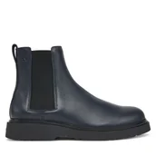 Botki męskie - Sztyblety Calvin Klein Combat Ess Chelsea Boot Lth YM0YM01374 Granatowy - miniaturka - grafika 1