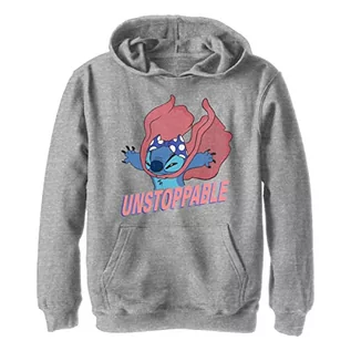 Swetry damskie - Disney Lilo & Stitch Unstoppable Stitch Młodzieżowy sweter z kapturem, sportowa wrzosowiska, średnia, sportowa wrz, Sportowa wrzosowiec, M - grafika 1