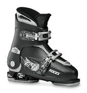 Buty dla dziewczynek - Roces Dziecięce buty narciarskie Idea Up z regulacją rozmiaru, regulowane buty dziecięce, czarne/srebrne, 30-35 - miniaturka - grafika 1
