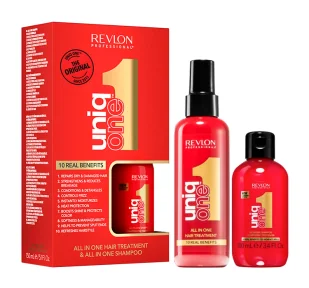 REVLON PROFESSIONAL UNIQ ONE ZESTAW KOSMETYKÓW DO PIELĘGNACJI WŁOSÓW 100ML + 150ML - Zestawy kosmetyków damskich - miniaturka - grafika 1