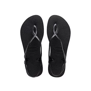 Havaianas - klapki damskie model Luna Black - EUR 41/42 - Brazylia 39/40, czarny, 39 eu - Klapki i japonki damskie - miniaturka - grafika 1