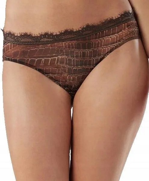 Intimissimi majtki damskie figi brązowe zwierzęcy koronka koronkowe S / 36