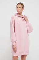 Sukienki - Guess sukienka kolor różowy mini oversize - miniaturka - grafika 1