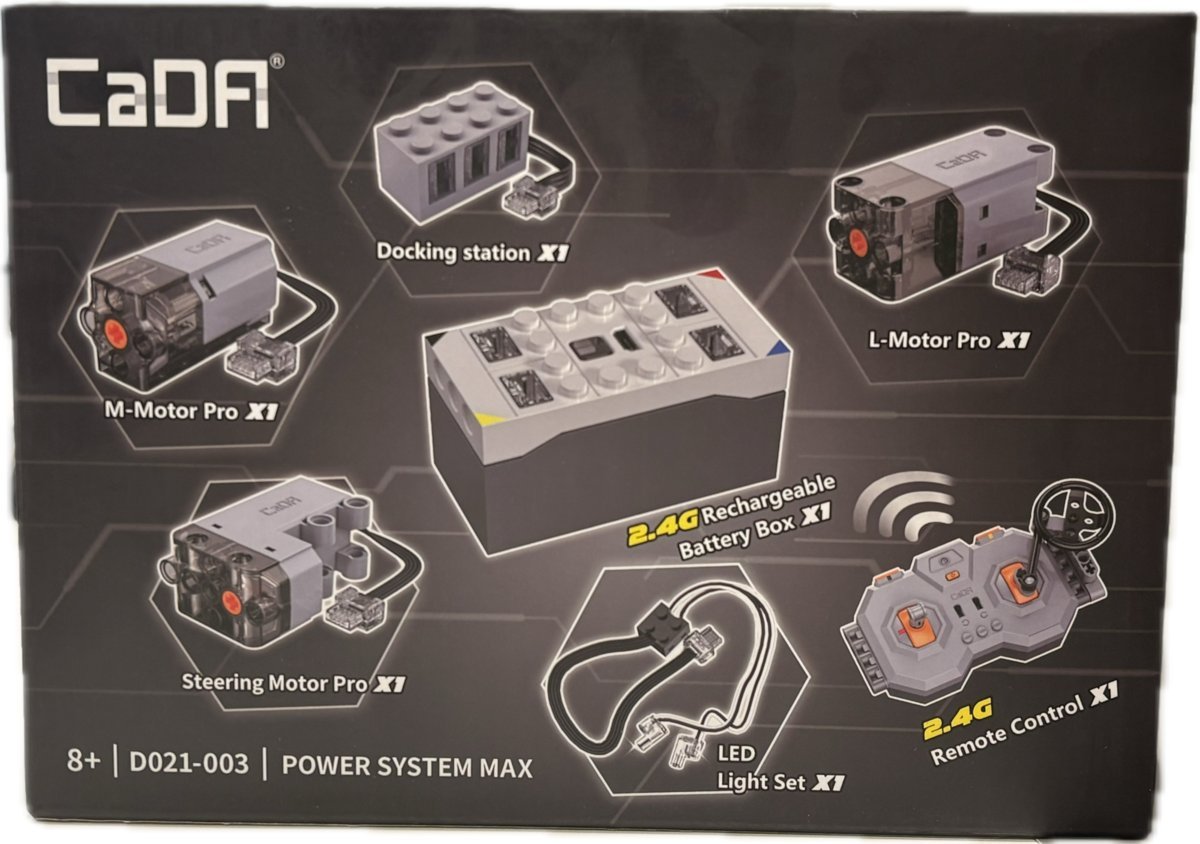 Klocki CaDA Zestaw Power System MAX Napęd do zdalnego sterowania pojazdów D021-003