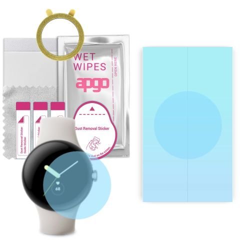 1x folia ochronna hydrożelowa do Google Pixel Watch - apgo HD HQ FLEX Smartwatch Hydrogel Protection Ochrona na ekran smartwatcha