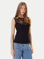 Bluzki damskie - Morgan Bluzka 252-DALI Czarny Slim Fit - miniaturka - grafika 1