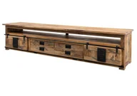 Szafki RTV - Szafka Rtv Railway #155 Drewniana Mango Loft Woskowana 260X50X60 Cm B 5306 - miniaturka - grafika 1