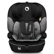 Foteliki samochodowe - Lionelo,  Fotelik LEVI I-SIZE (od 80 do 150 cm), BLACK GREY, Czarny - miniaturka - grafika 1