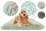 Legowiska dla psów - Legowisko dla psa PLUSZOWE łóżko SHAGGY BEŻOWE duże PREMIUM 70 x 50cm roz.M - miniaturka - grafika 1