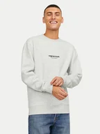 Bluzy męskie - Jack&Jones Bluza Vesterbro 12241694 Biały Relaxed Fit - miniaturka - grafika 1