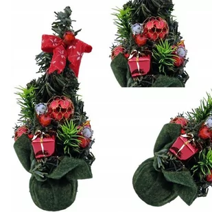 Choinka świąteczna Ozdobna Czerwona 20cm - Choinki Choinka świąteczna Ozdobna Czerwona 20cm - Choinki - miniaturka - grafika 1