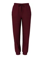 Spodnie sportowe damskie - Pieces Spodnie dresowe "Chilli" w kolorze ciemnoczerwonym - miniaturka - grafika 1