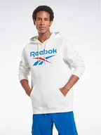 Bluzy męskie - Reebok Bluza Identity Stacked Logo H54805 Biały Regular Fit - miniaturka - grafika 1