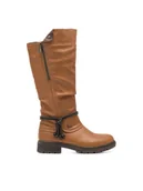 Kozaki damskie - Rieker Kozaki Z4758-24 Brązowy - miniaturka - grafika 1