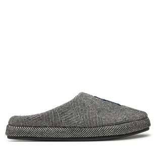 Kapcie Tommy Hilfiger Embroi Herringbone House Shoe FM0FM05539 Czarny - Kapcie męskie - miniaturka - grafika 1