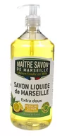 Mydła - Maitre Savon De Marseille Mydło marsylskie w płynie cytrynowe 1000 ml - Maître Savon - miniaturka - grafika 1