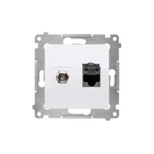 Gniazdka elektryczne - Kontakt Simon Gniazdo RTV/LAN SIMON 54 biały - miniaturka - grafika 1