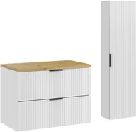 Meble łazienkowe - Zestaw meblowy 80cm z blatem i Szafką wysoką - miniaturka - grafika 1
