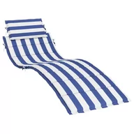 Poduszki na krzesła - Poduszka na leżak, niebiesko-białe paski, tkanina - miniaturka - grafika 1