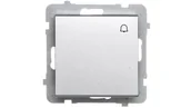 Wyłączniki światła i elektryczne - Ospel Sonata srebrny łącznik dzwonkowy ŁP-6R/m/38 ŁP-6R/m/38 - miniaturka - grafika 1
