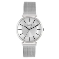 Zegarki damskie - Srebrny damski zegarek z bransoleta mesh PACIFIC X6142-01 - miniaturka - grafika 1