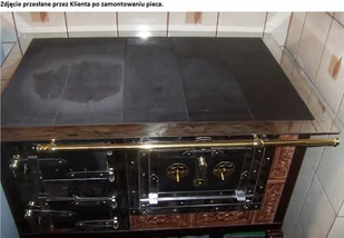Kuchnia kaflowa, angielka z piekarnikiem 11kW, bez płaszcza wodnego (kolor: brąz) - spełnia anty-smogowy EkoProjekt 92282101 - Kuchnie węglowe - miniaturka - grafika 5