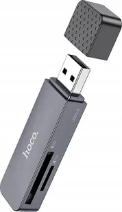 Czytnik Hoco HOCO czytnik kart pamięci 2w1 USB A 2.0 HB45 szary - Czytniki kart pamięci - miniaturka - grafika 1