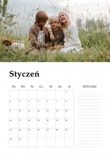 Fotokalendarz, personalizowany kalendarz ścienny premium, 20x30-A4 cm, 12 stron, Zdjęcie z notatkami - Kalendarze - miniaturka - grafika 1