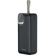 Powerbanki - Powerbank HAWK HW-PB30000 30000 mAh 22.5W Czarny - miniaturka - grafika 1