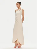 Sukienki - Rinascimento Sukienka wieczorowa CFC0118275003 Beżowy Regular Fit - miniaturka - grafika 1