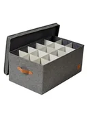 Pudła i pojemniki do przechowywania - STORE IT Pudełko "Premium" w kolorze szarym na bombki - 58 x 25 x 36 cm - miniaturka - grafika 1