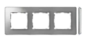 Klawisze i ramki - Kontakt Simon Ramka 3-krotna SIMON 82 Detail SELECT metal - aluminium zimne/chrom - miniaturka - grafika 1