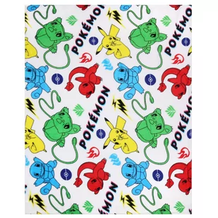 Pokemon Biała Narzuta/Koc Miękki, Polarowy 120X150 cm, Oeko-Tex 120X150 cm - Koce - miniaturka - grafika 1
