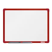 Tablice i flipcharty - boardOK Biała magnetyczna tablica boardOK, 60 x 45 cm, czerwona rama VOK060045-1300 - miniaturka - grafika 1