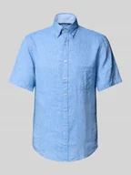 Koszule męskie - Koszula casualowa o kroju regular fit z mieszanki lnu i bawełny - miniaturka - grafika 1