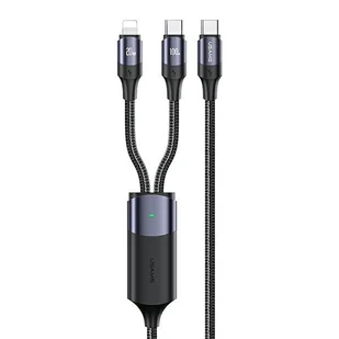 USAMS Kabel U71 USB-C/ Lighning na USB-C 1,2m 100W PD Fast Charge czarny/black SJ550USB01(US-SJ550) - Kable USB - miniaturka - grafika 1