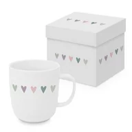 Kubki termiczne - Pastelowe Serca Kubek Porcelanowy w Ozdobnym Pudełku 400 ml - miniaturka - grafika 1