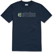 Koszulki męskie - t-shirt ETNIES ECORP TEE BLUE/GREEN - miniaturka - grafika 1