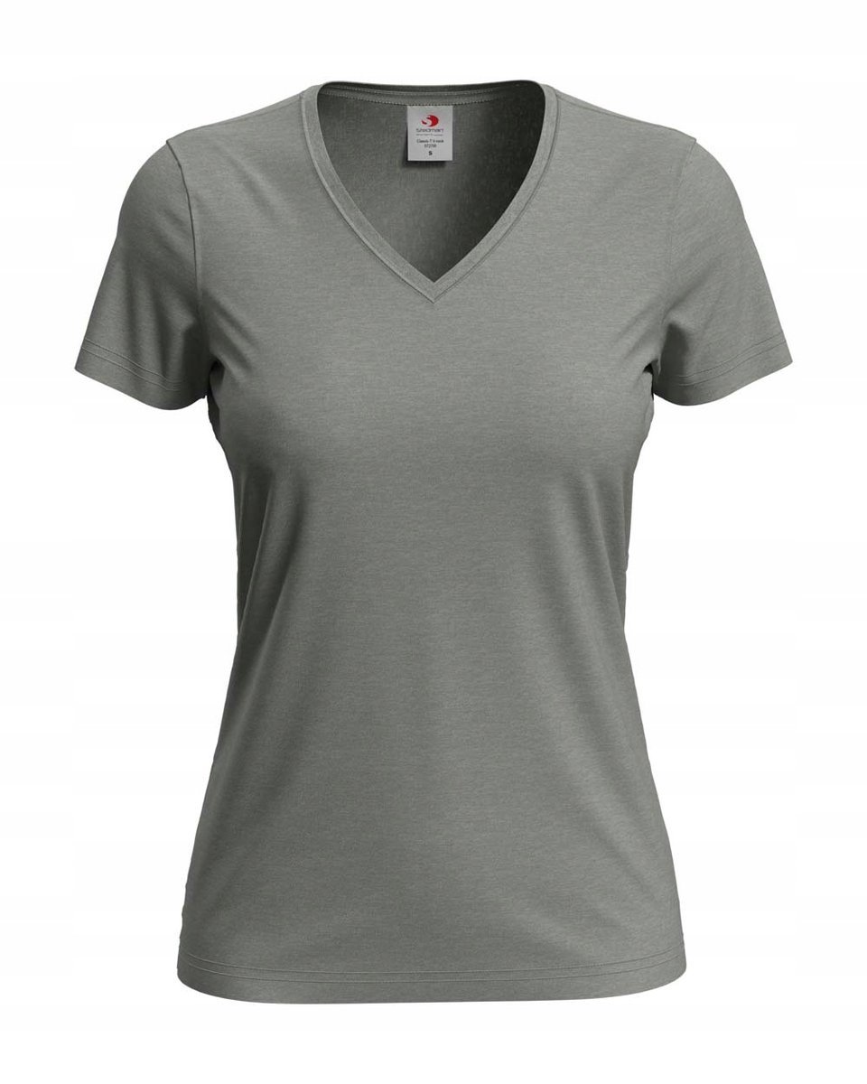 Koszulka damska T-shirt damski Stedman V-neck ST2700 Grey Heather M