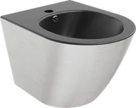 Bidety - Mexen Lena bidet wiszący, czarny mat/srebrny wzór linie - 35224873 - miniaturka - grafika 1