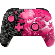 Kontrolery gier na PC - Kontroler PDP Rematch Grand Prix Peach Glow in the Dark Czarno-różowy - miniaturka - grafika 1