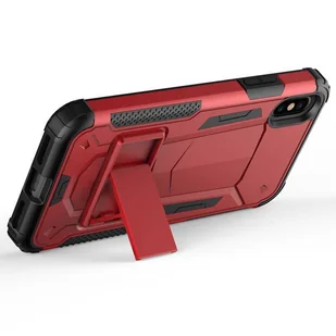 Zizo Hybrid Transformer Cover Pancerne etui iPhone X z podstawką (Red/Black) - Etui i futerały do telefonów - miniaturka - grafika 5