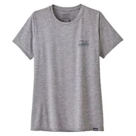 Koszulki sportowe damskie - Koszulka damska Patagonia W's Cap Cool Daily Graphic Shirt Rozmiar: XS / Kolor: szary - miniaturka - grafika 1